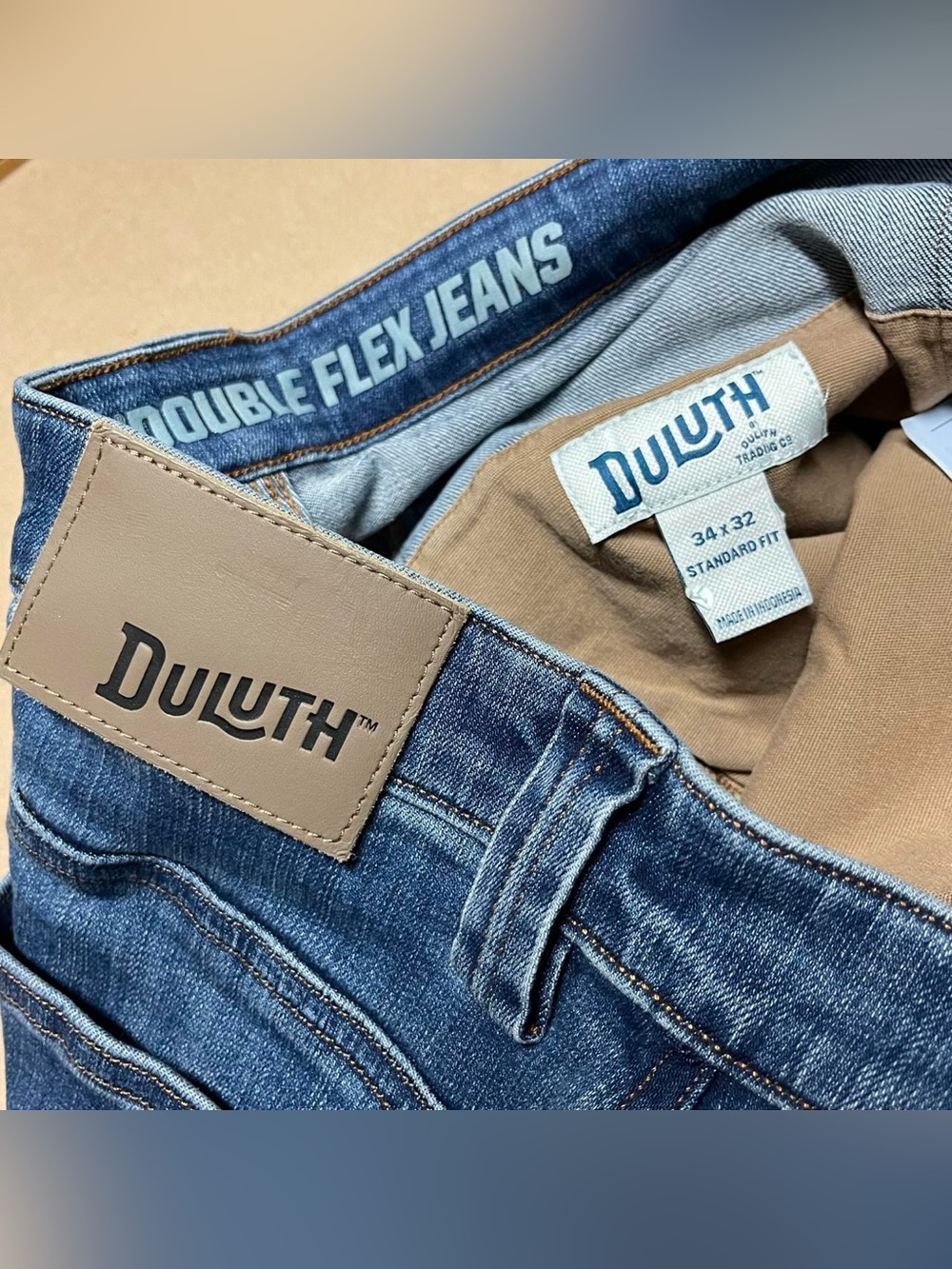 Duluth Trading Ballroom Double Flex Jeans 34x32 Standard Fit Men’s Blue Denim - Picture 3 of 8